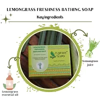 Natural Earthy Sapo Handmade Lemongrass Freshness Bathing Soap,100G, Pack Of 1-thumb2