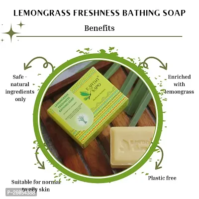 Natural Earthy Sapo Handmade Lemongrass Freshness Bathing Soap,100G, Pack Of 1-thumb4