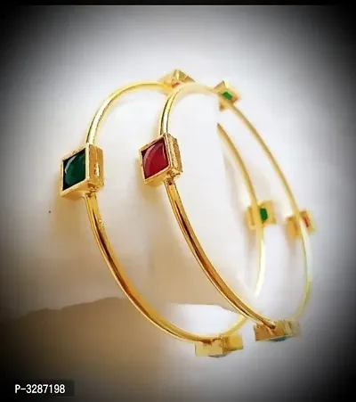 Beautiful Multistone Bangles (Pair of 2)-thumb0