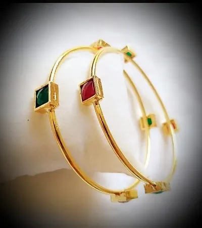 Beautiful Multistone Bangles (Pair of 2)