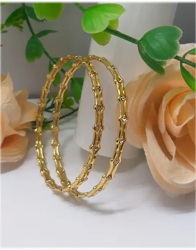 Elegant Alloy Bangles/ Bracelets For Women Set Of 2