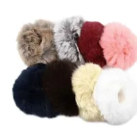 Fur Hair Bands (Pack of 6)-thumb1