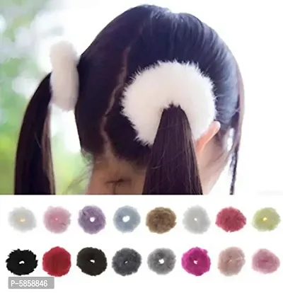 Fur Hair Bands (Pack of 6)-thumb4