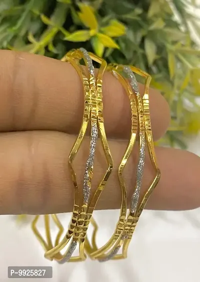 Stylish Pair of Bangles with stones