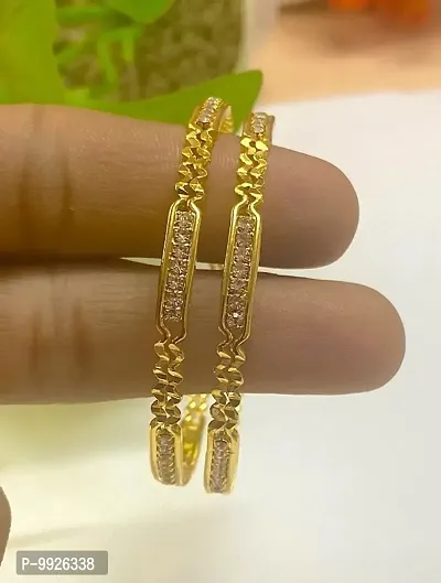 Stylish Pair of Bangles with stones-thumb0