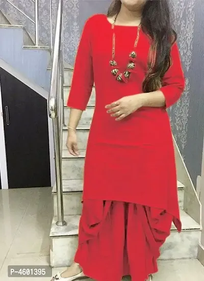 Red Kurta with Dhoti Style Bottom