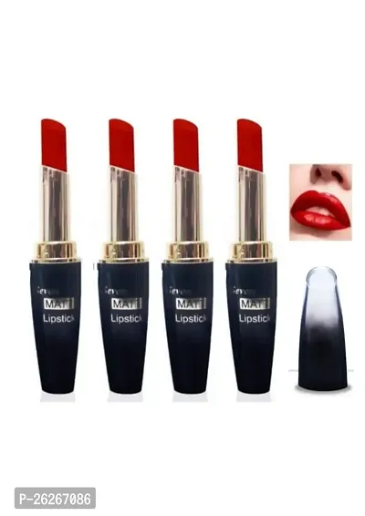 Seven Seas 5G Matte Lipstick Red Color Pack of 4