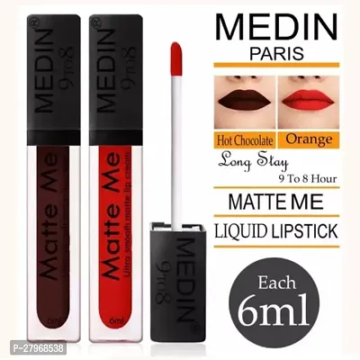 Matte ME Lipstick  Chocolate and Red  Color Pack of 2