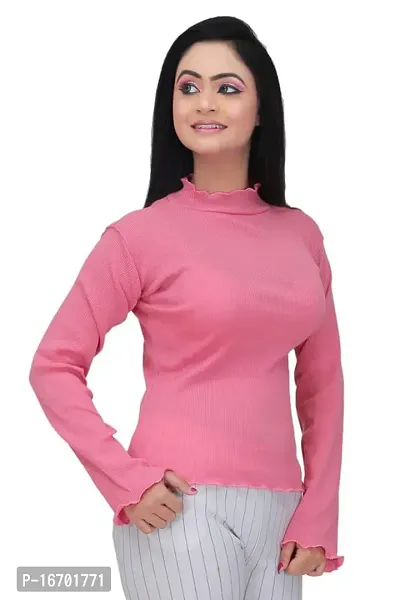 Sarfaraz Dresses Women's Cotton Regular Fit Round Neck Solid Casual Wear Sweater Top-thumb5