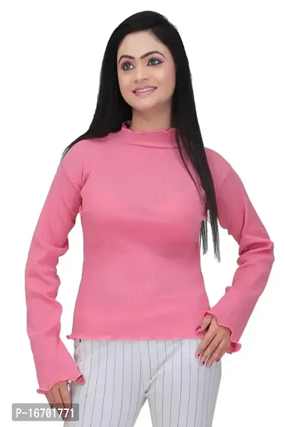 Sarfaraz Dresses Women's Cotton Regular Fit Round Neck Solid Casual Wear Sweater Top-thumb1