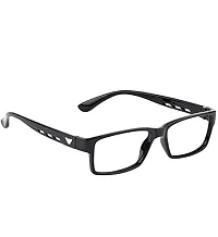 Zaveri Optic Blue Cut Blue Ray Anti Glare UV Protection Glasses Zero Power For Men and Women Full Black Frame size 48/17/140-thumb1