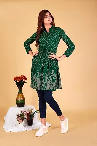 RATNAVALI Short Kurti for Women| Rayon Cotton Printed Straight Kurta | Women's Tunic Tops-thumb3