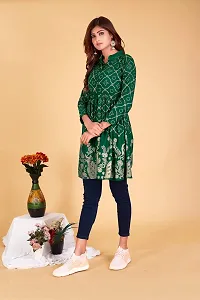 RATNAVALI Short Kurti for Women| Rayon Cotton Printed Straight Kurta | Women's Tunic Tops-thumb4