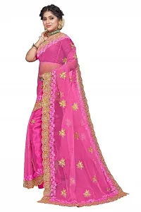 Beautiful Embroidered Net Sari-thumb4