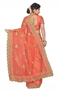 Beautiful Embroidered Net Sari-thumb1