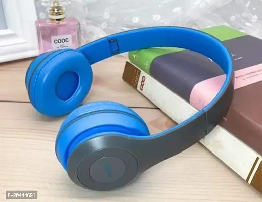 P47 Wireless Bluetooth Headphone-Blue-thumb0