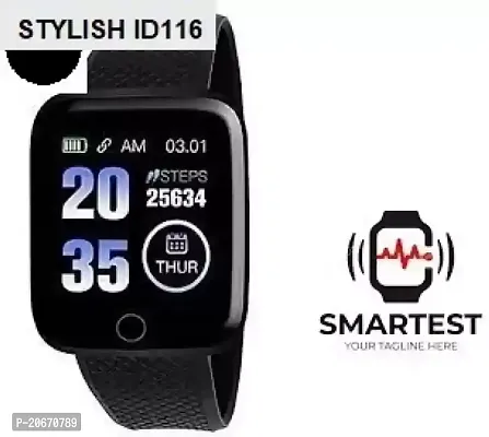 ID-116 Smartwatch for Men's Womens Boys Girls, Bluetooth Smart Fitness Band Watch with Heart Rate Activity Tracker Step  Sports Activity Tracker Smart Watch for