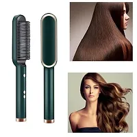 Hair Straightener Comb for Women  Men, Hair Styler, Straightener machine Brush/PTC Heating Electric Straightener with 5 Temperature Control Hair Straightener for Women, Multicolour-thumb2