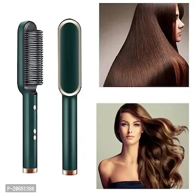 Hair Straightener Comb for Women  Men, Hair Styler, Straightener machine Brush/PTC Heating Electric Straightener with 5 Temperature Control Hair Straightener for Women, Multicolour-thumb0