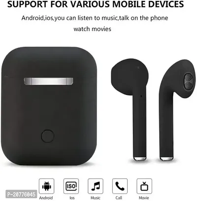 Inpods i12 Bluetooth V5.0 earbuds wireless Bluetooth headset Bluetooth Headset  (Black, True Wireless)-thumb5