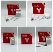 WS I12 Twins Wireless Earbuds Bluetooth Headset Y39 Bluetooth Headset  (White, True Wireless)-thumb1