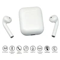 TWS-i12 Bluetooth Headset Twins Wireless Earbuds with charging case C94 Bluetooth Headset  (White, True Wireless)-thumb1