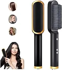 Hair Straightener Comb for Women  Men, Hair Styler, Straightener machine Brush/PTC Heating Electric Straightener with 5 Temperature Control Hair Straightener for Women, Multicolour-thumb1
