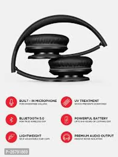 P47 Wireless Bluetooth Headphones with Microphone,Volume Control, Stereo FM,Memory Card Support-thumb4