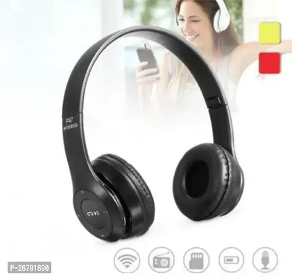 P47 Wireless Bluetooth Headphones with Microphone,Volume Control, Stereo FM,Memory Card Support