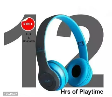 P47 Wireless Bluetooth Headphones with Microphone,Volume Control, Stereo FM,Memory Card Support