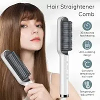 Hair Straightener Comb for Women  Men, Hair Styler, Straightener machine Brush/PTC Heating Electric Straightener with 5 Temperature Control Hair Straightener for Women, Multicolour-thumb1