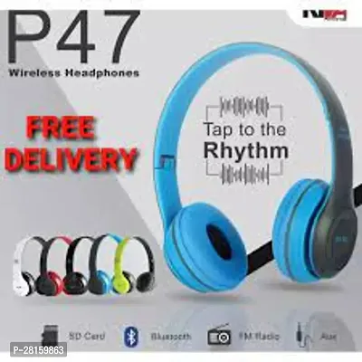 P47 Wireless Headphones with Stereo Memory Card Support Multifunctional Wireless Bluetooth  Wired Headset-thumb0