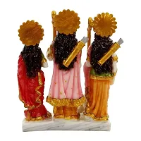 Washable Marble Look Ram Darbar Statue( Size :7 inch, Brown)-thumb1
