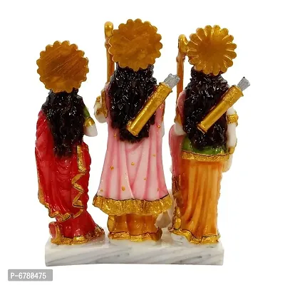 Washable Marble Look Ram Darbar Statue( Size :7 inch, Brown)-thumb2