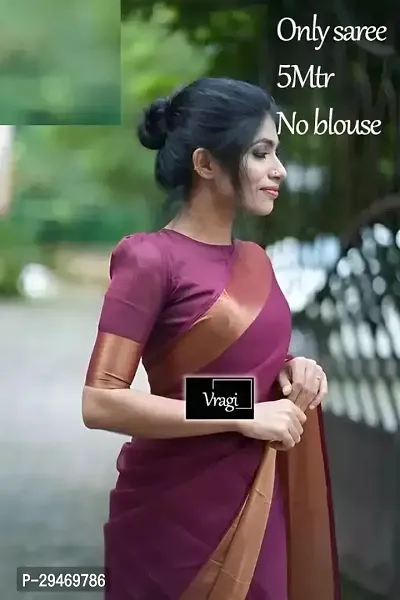 Stylish Chiffon Saree without Blouse piece For Women-thumb0