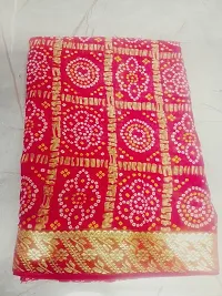 Georgette bhandej saree for women-thumb1