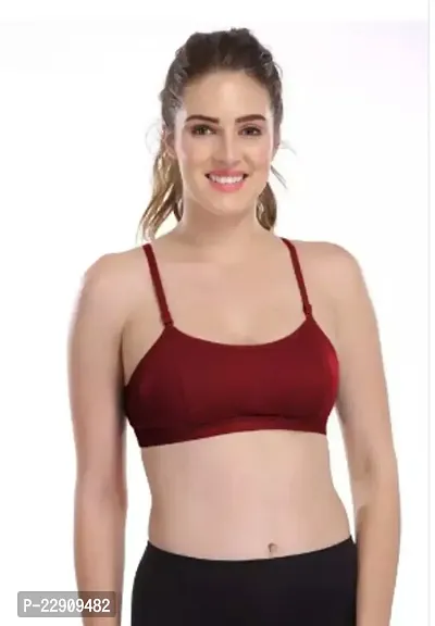 Stylish Fancy Cotton Blend Solid Non Padded Bras For Women