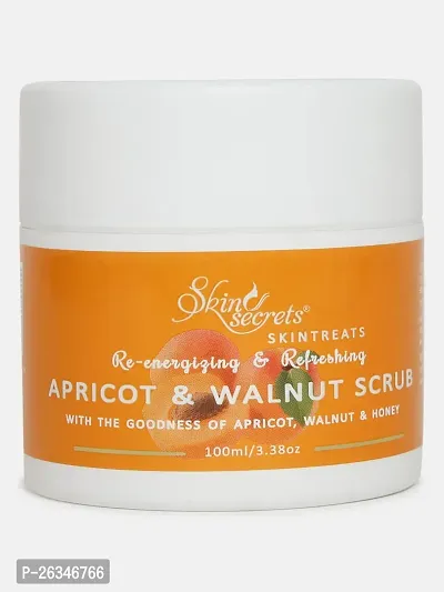 Skin Secrets Apricot Walnut Scrub with Apricot Walnut Honey Paraben Silicone Free 100gm-thumb0