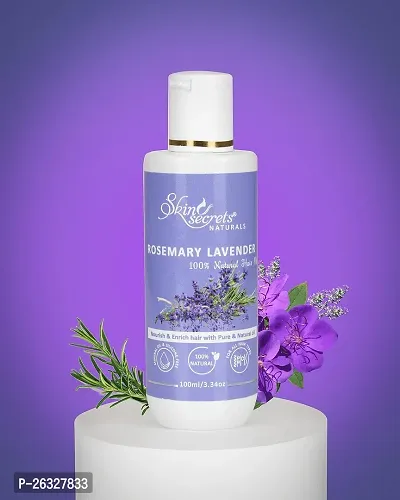 Skin Secrets 100 Per Cent Cold Pressed Hair Oil Natural Mineral Silicone Free Rosemary Lavender 100Ml