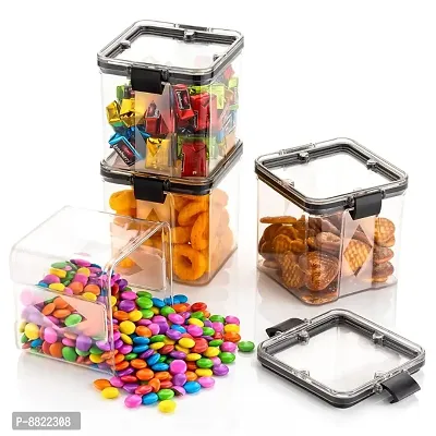 Lock Air Tight Square Shape Kitchen Storage Container(Pack of 4)-thumb3