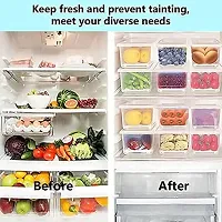1.5L Fridge Storage Containers Box Stackable Plastic Freezer Storage To Keep Fresh for Fish, Vegetables, Meat, Food ( Pack of 6 )-thumb2