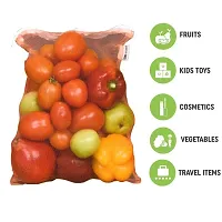 Fridge Storage Bags Reusable Mesh  Net Vegetable Storage Bags for Fridge Vegetable Fruit for Grocery Shopping  Washable Reusable ziplock Bags PACK OF 12-thumb1