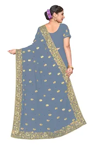 Women Georgette Embroidered Saree-thumb2