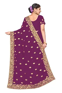 Beautiful Embroidered Georgette Saree-thumb3