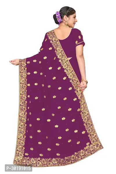 Beautiful Embroidered Georgette Saree-thumb4