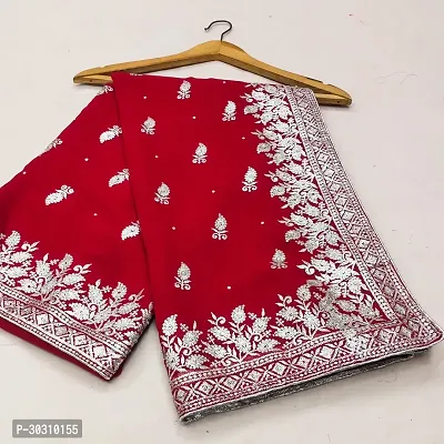 Beautiful Embroidered Georgettee Saree