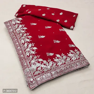 Beautiful Embroidered Georgettee Saree-thumb0