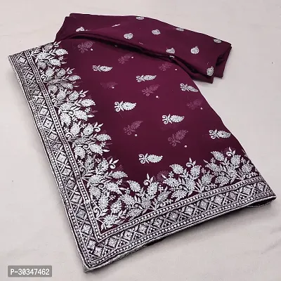 Beautiful Embroidered Georgettee Saree