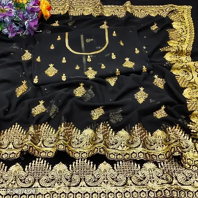 Beautiful Embroidered Georgettee Saree