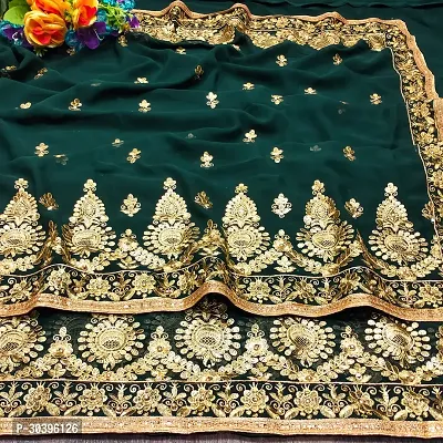 Beautiful Embroidered Georgettee Saree-thumb0